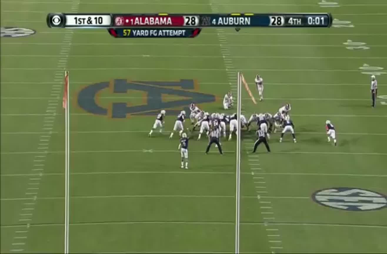 Auburn's 109yard field goal return wins the Iron Bowl.