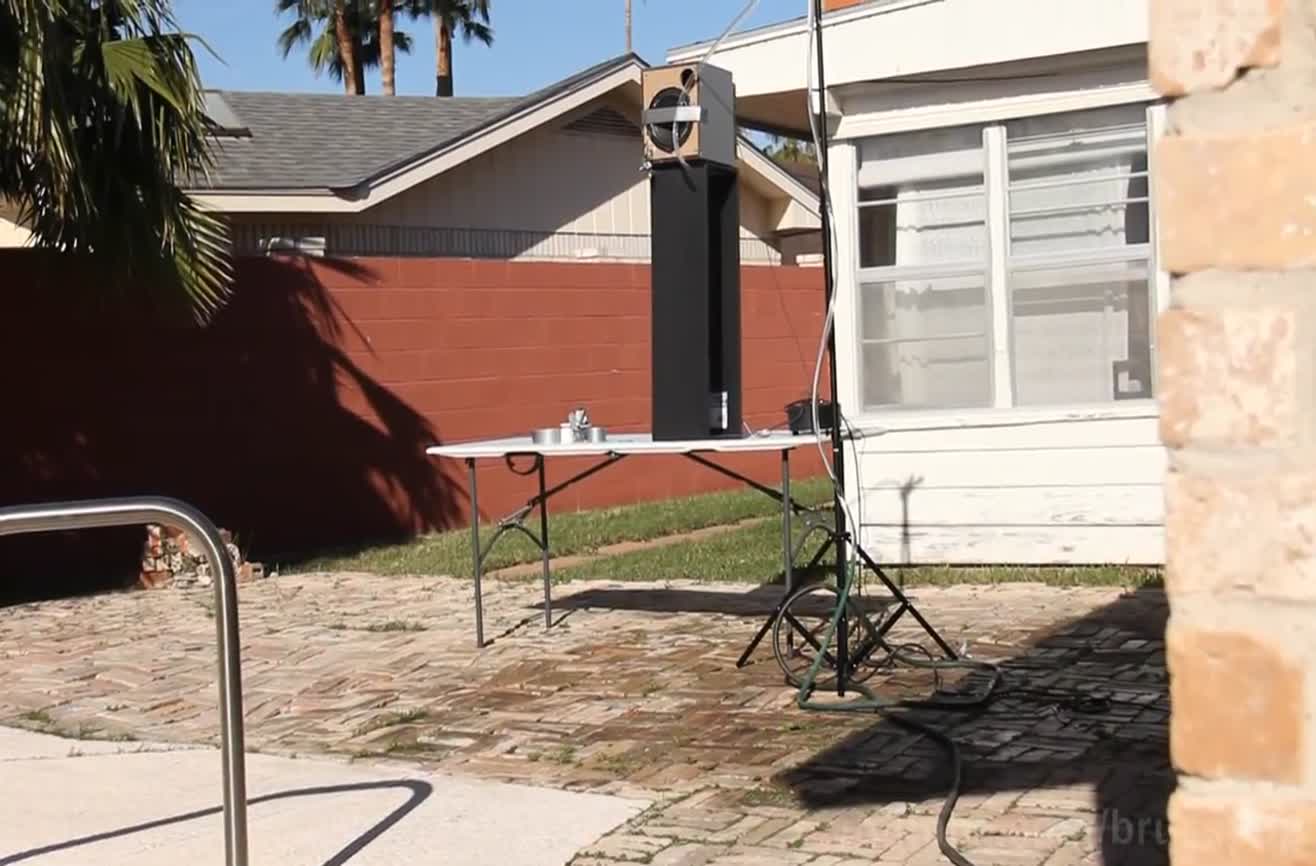 Water and sound experiment.