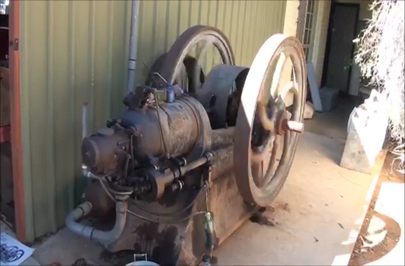 The sounds coming from this 105yearold kerosene engine are incredibly