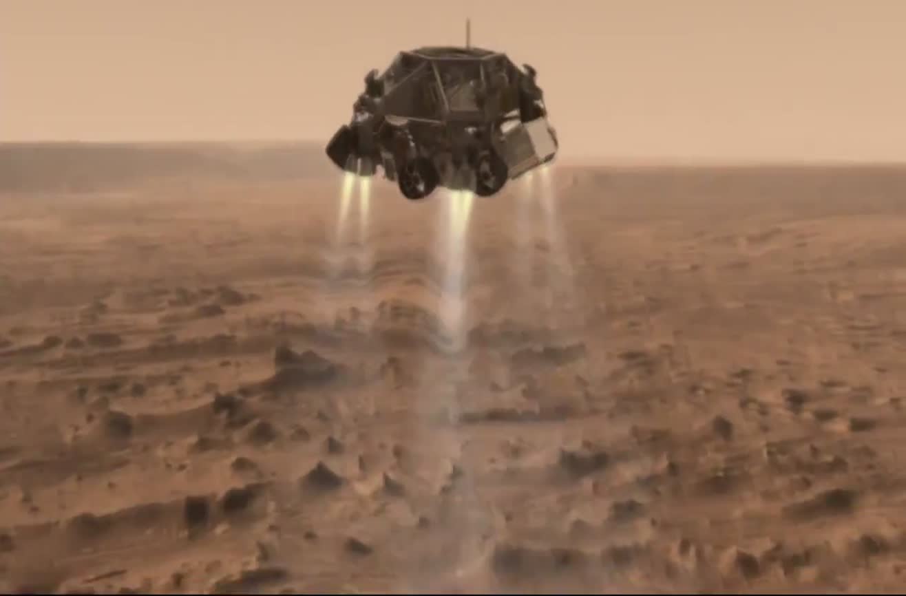 The Curiosity rover landing.