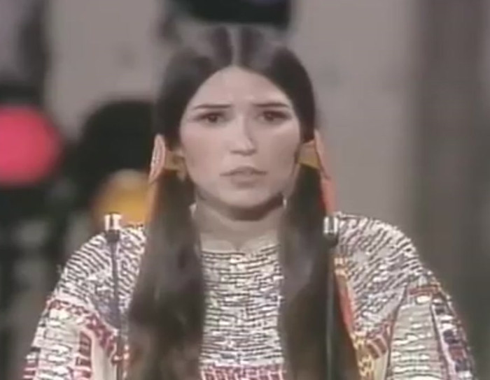 Sacheen Littlefeather declines an Oscar for "The Godfather" on behalf