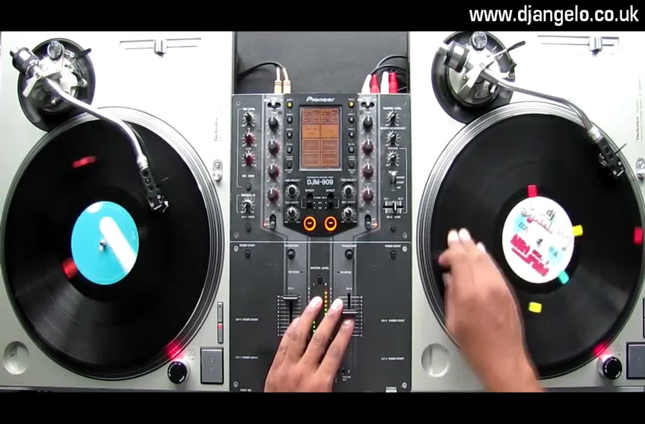 Impressive turntable skills by DJ Angelo.