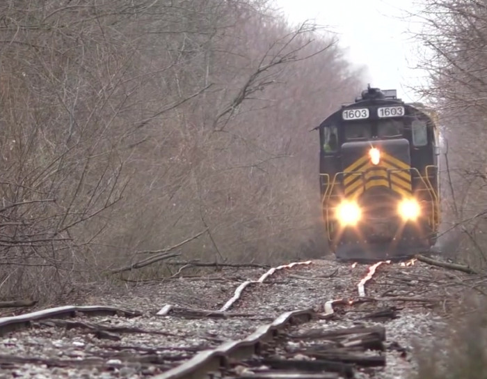 We have no idea how this train is staying on these tracks.