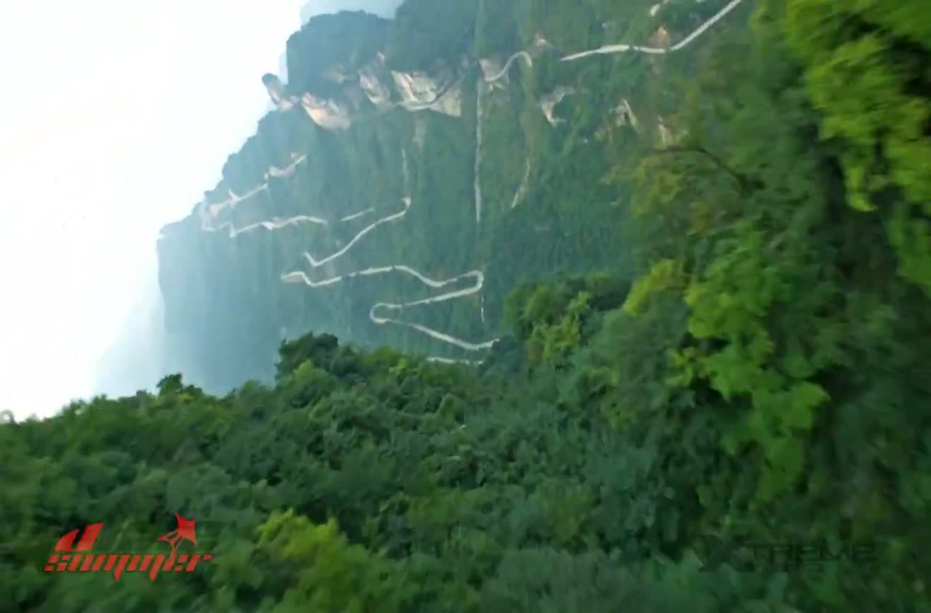 Extreme wingsuit flying.