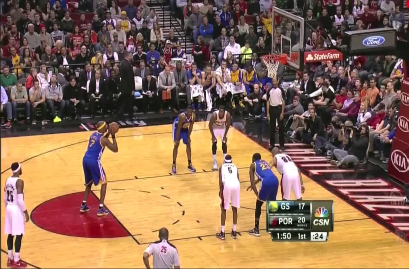 Basketball player has an unusual "pump fake" free throw style.