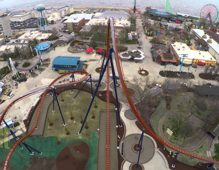 The tallest dive coaster in the world.