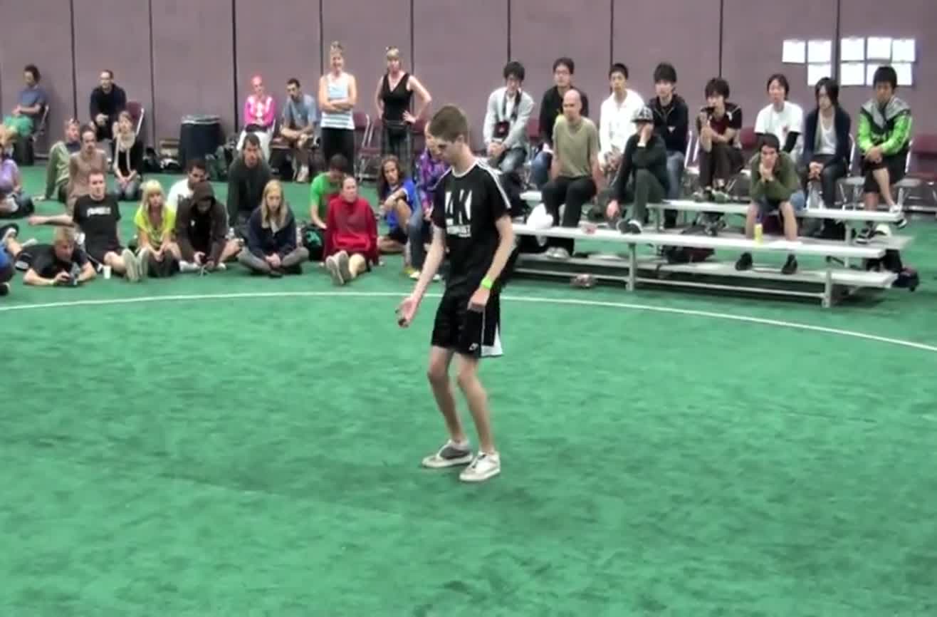 The greatest hacky sack routine of all time.