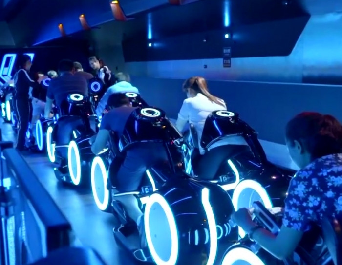 Take a ride on Disney's "TRON" roller coaster.