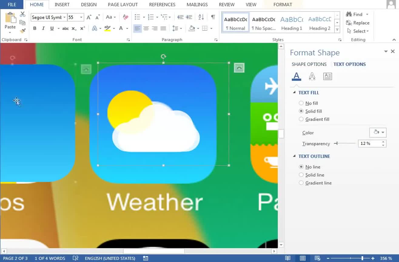 Was iOS 7 created in Microsoft Word?