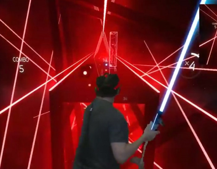 Rhythm game lets you feel like a Jedi.