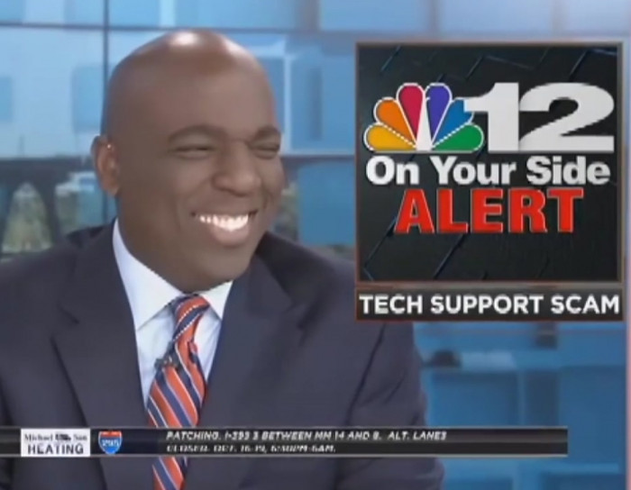 News anchor handles teleprompter malfunction like a pro.