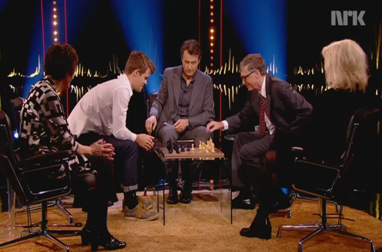 World Chess Champion Magnus Carlsen Plays Bill Gates World Chess Champion Magnus Carlsen Plays Bill Gates
