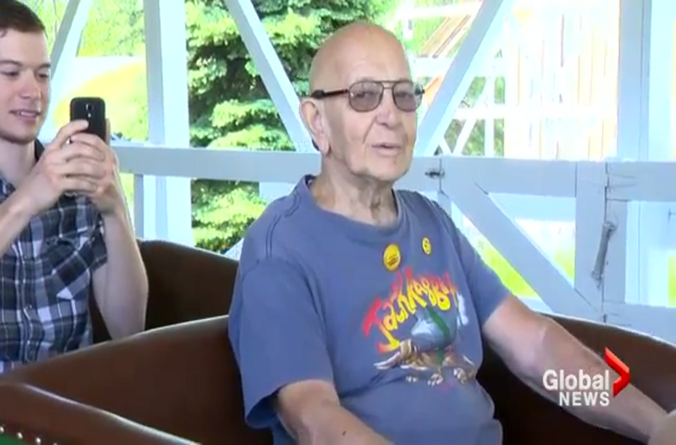 82-year-old man rides the same roller coaster a record 5,000 times.