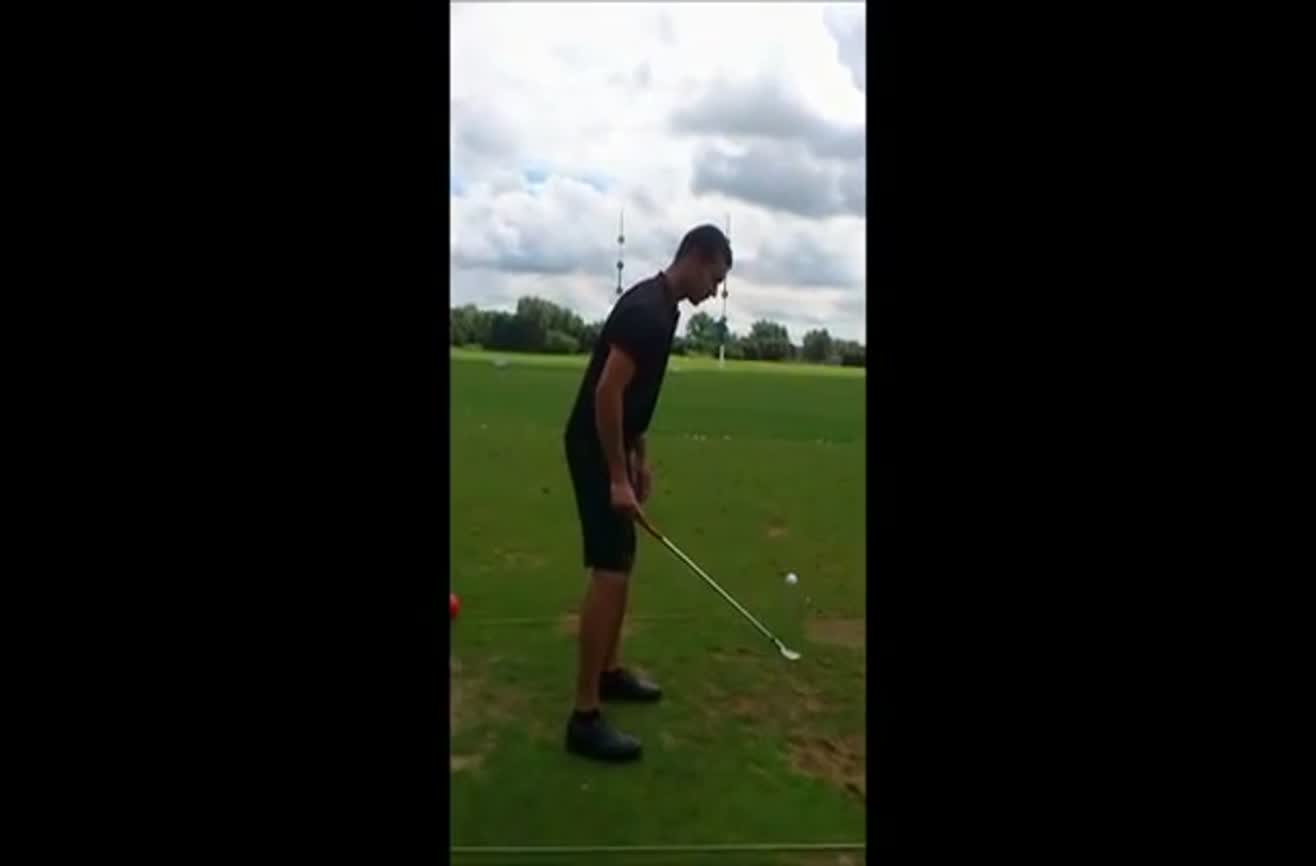 Awesome golf trick shot.