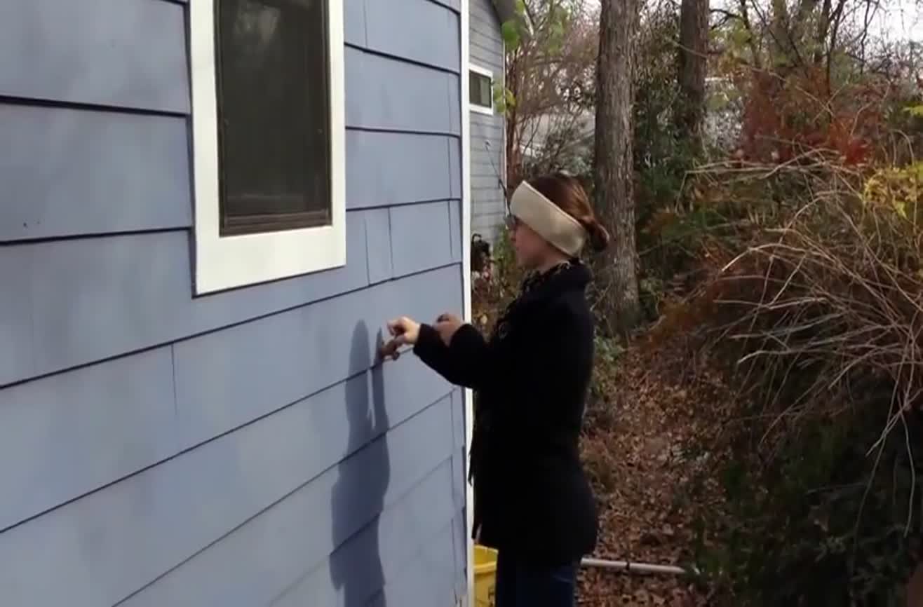 Secret hidden exterior entrance door. Secret hidden exterior entrance door.