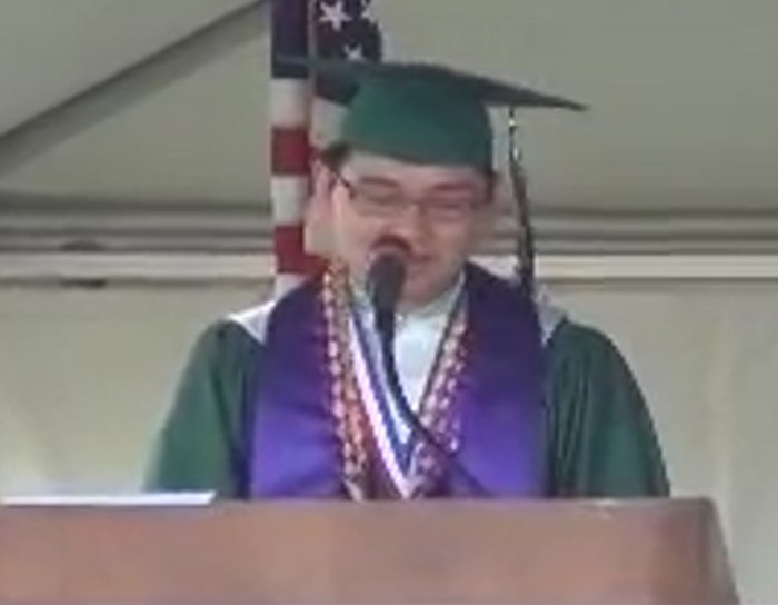 Valedictorian shocks world with brutally honest graduation speech image