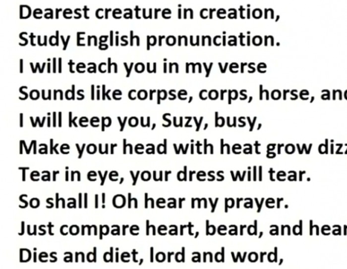 English pronunciation "The Chaos" by Dr. Gerard Nolst Trenite.