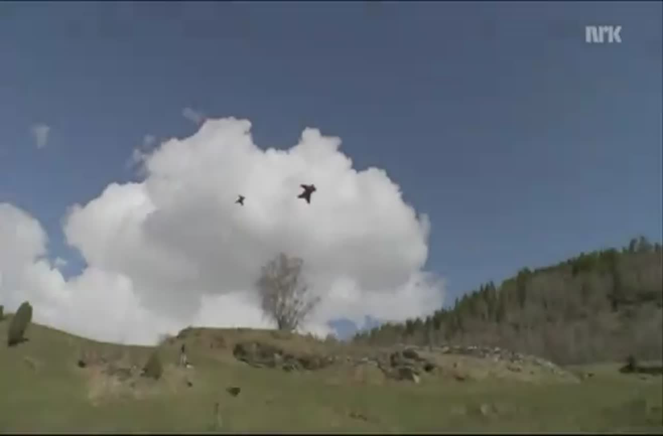 Insane Base Jump Flyby In Norway