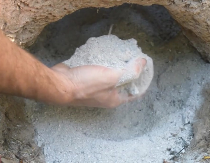 Primitive Technology Wood ash cement.