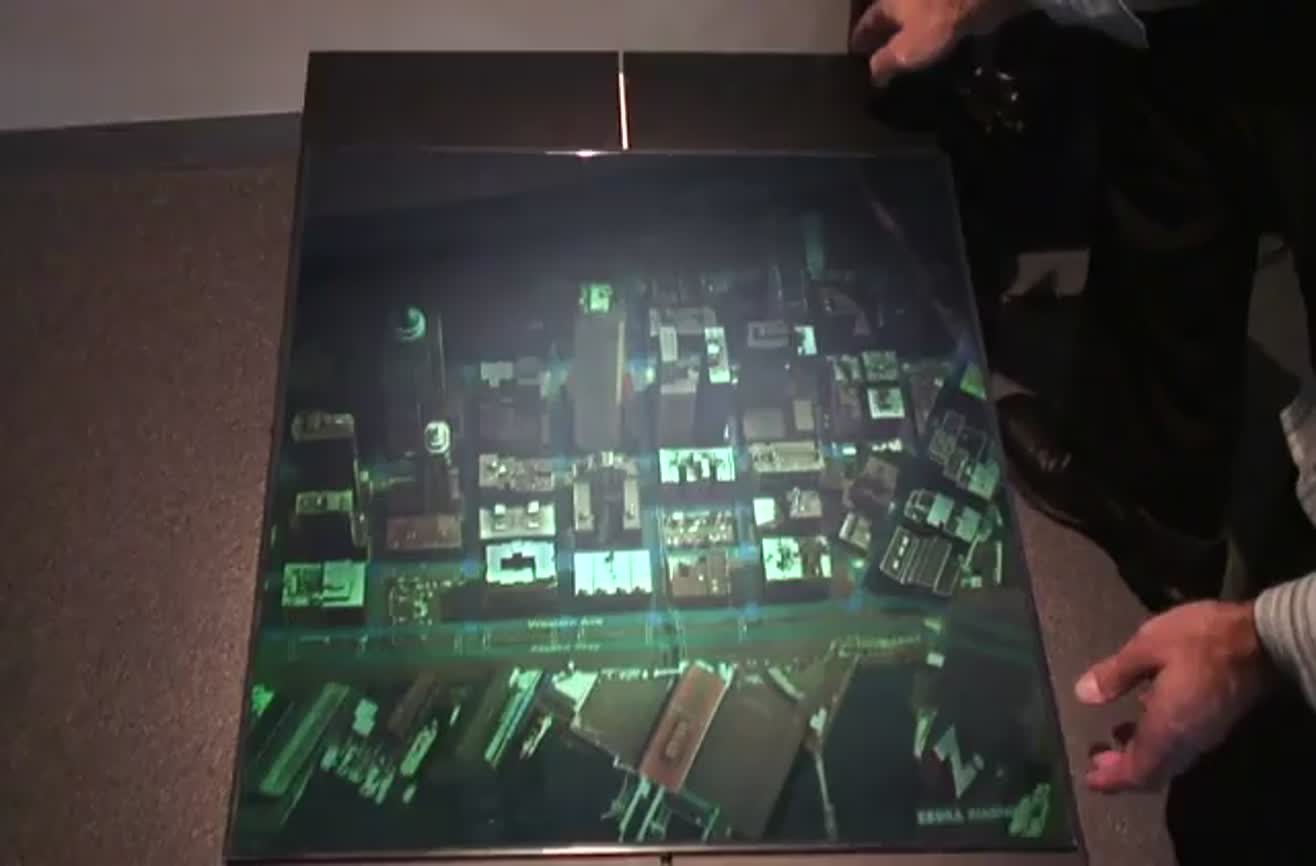 Zebra Imaging's mindblowing Seattle holographic map.