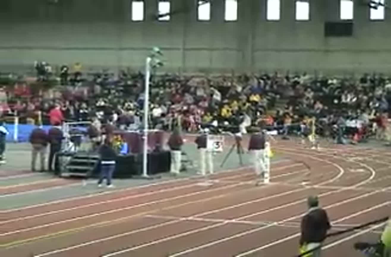 Runner Heather Dorniden falls halfway through race but then...