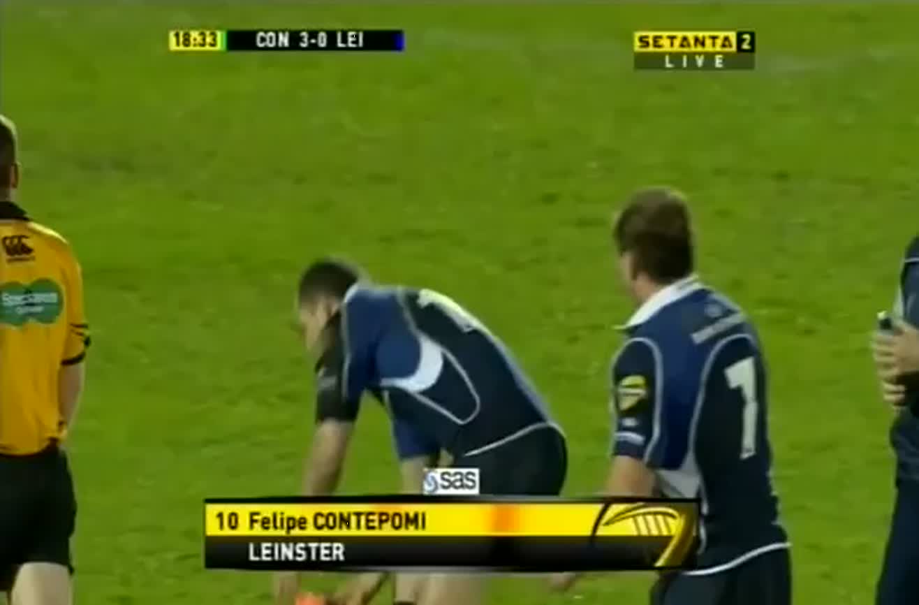 Rugby Penalty kick takes a bizarre turn.