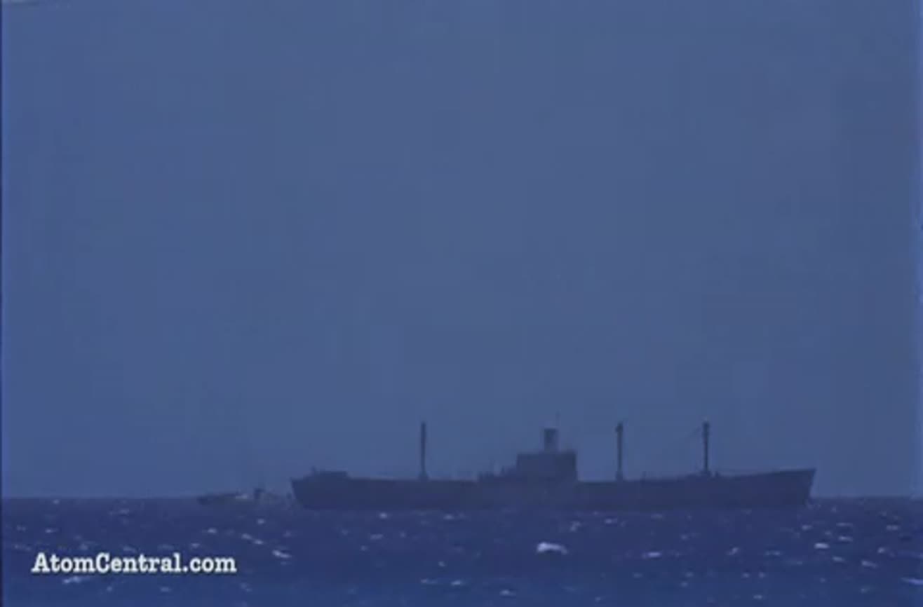 Underwater bomb explosion.