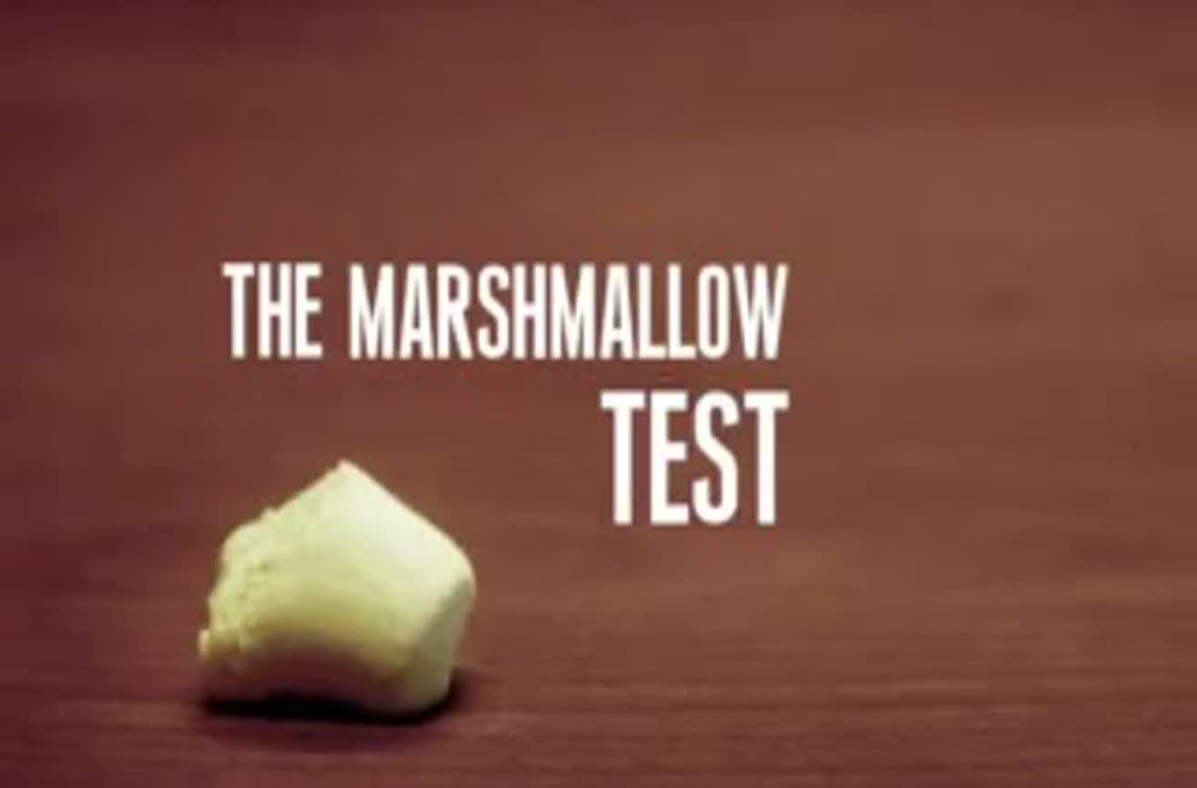 Marshmallow test.