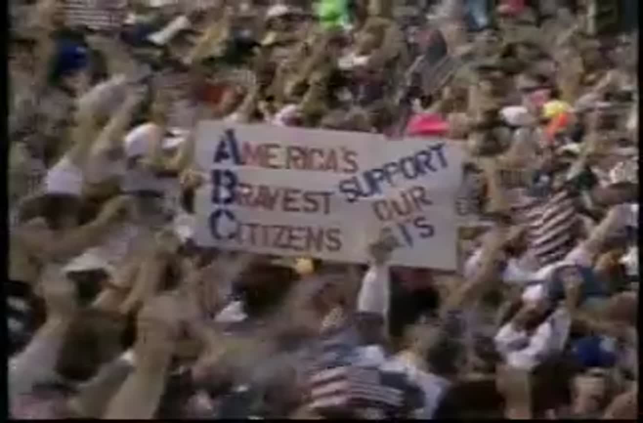 Whitney Houston's flawless national anthem rendition at Super Bowl XXV.