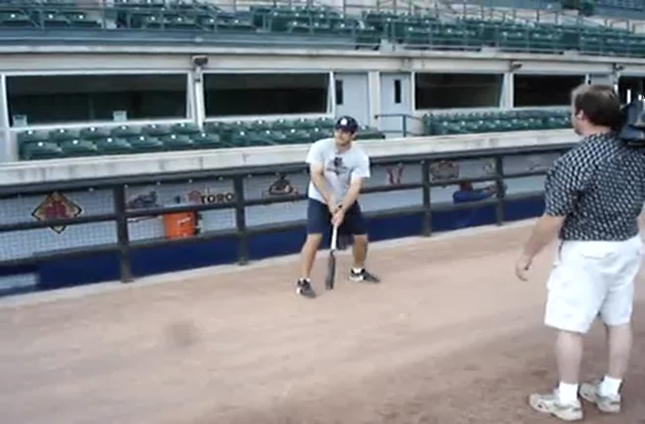 Baseball bat tricks.