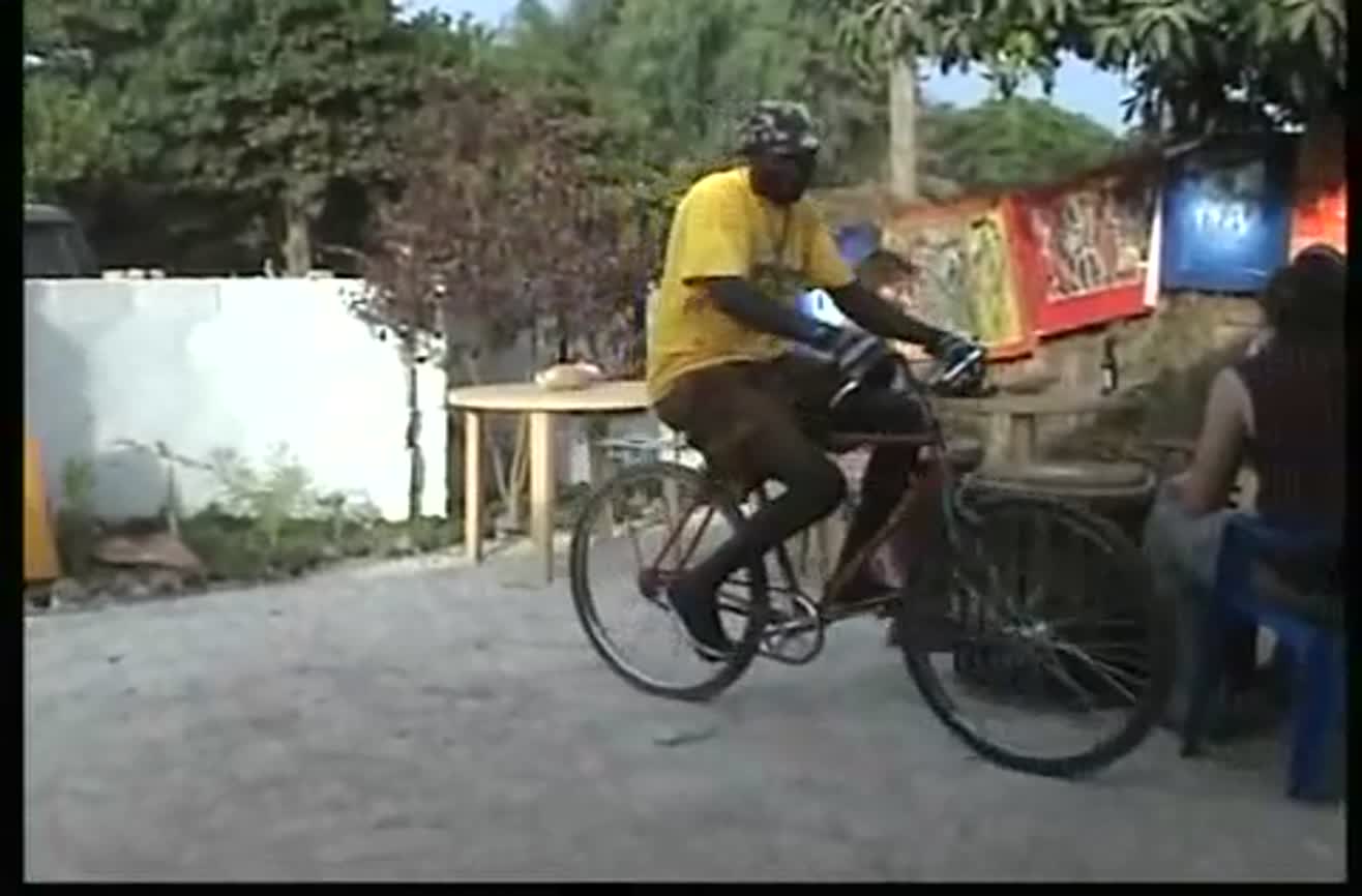 How to ride a bike without really going anywhere.