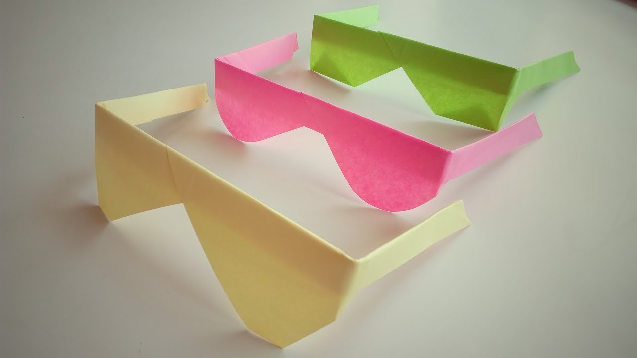 How to fold origami sunglasses