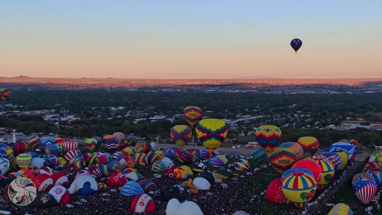 Drone captures unique view of hot air balloon festival