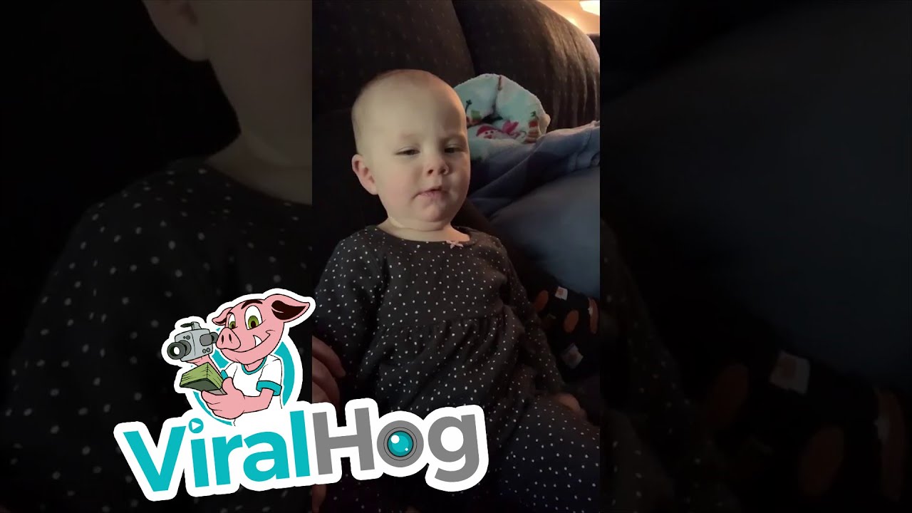 Toddler hilariously wakes up from a nap