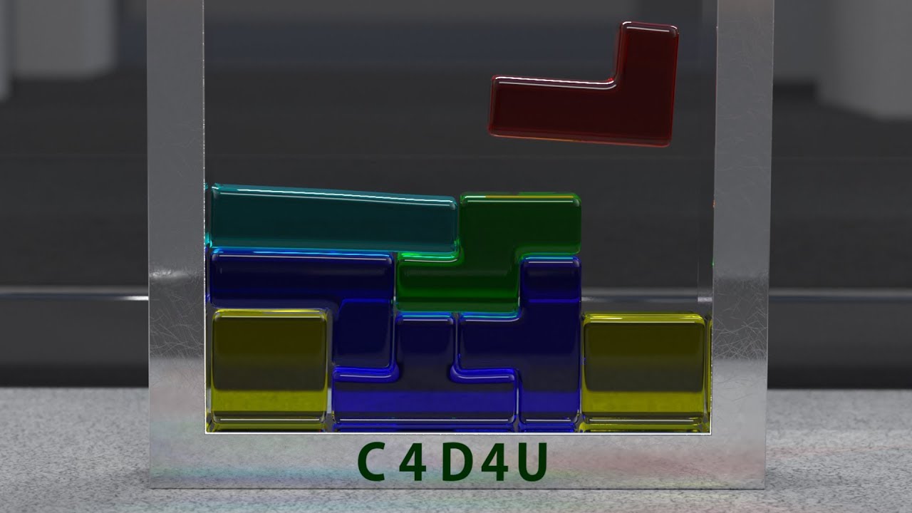 Soft body tetris in action