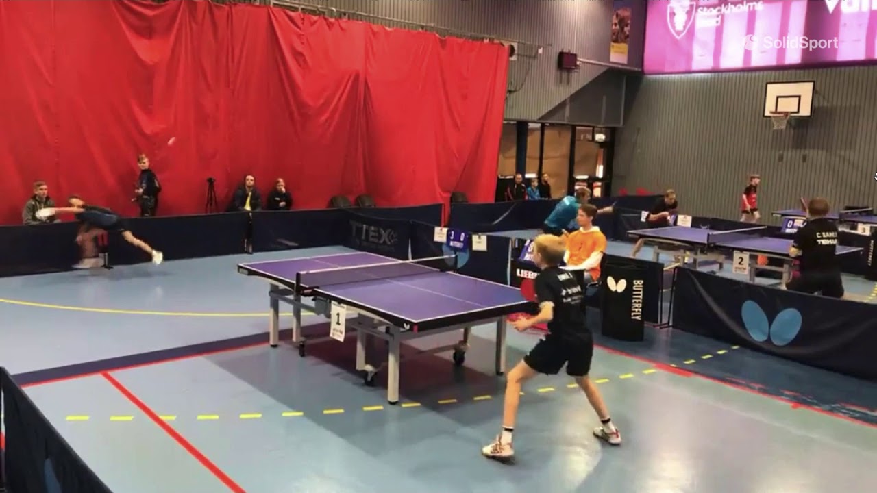 Ping pong tournament game so good, other players stop to watch