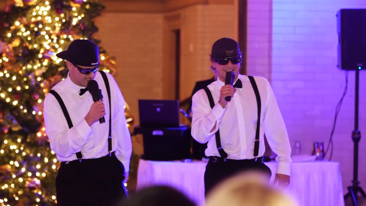 Bride's brothers surprise her with rap/toast at reception