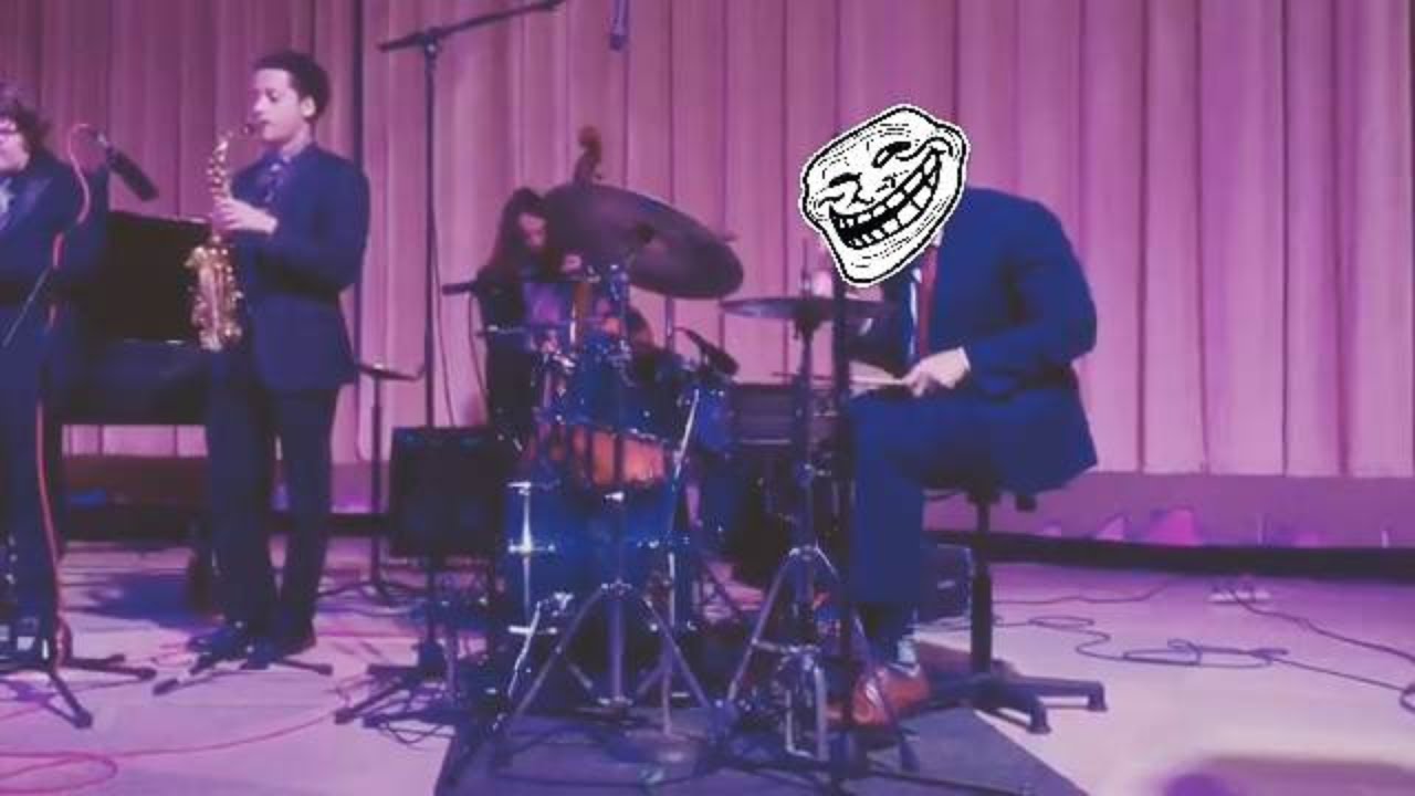Sneaky drummer messes up band.