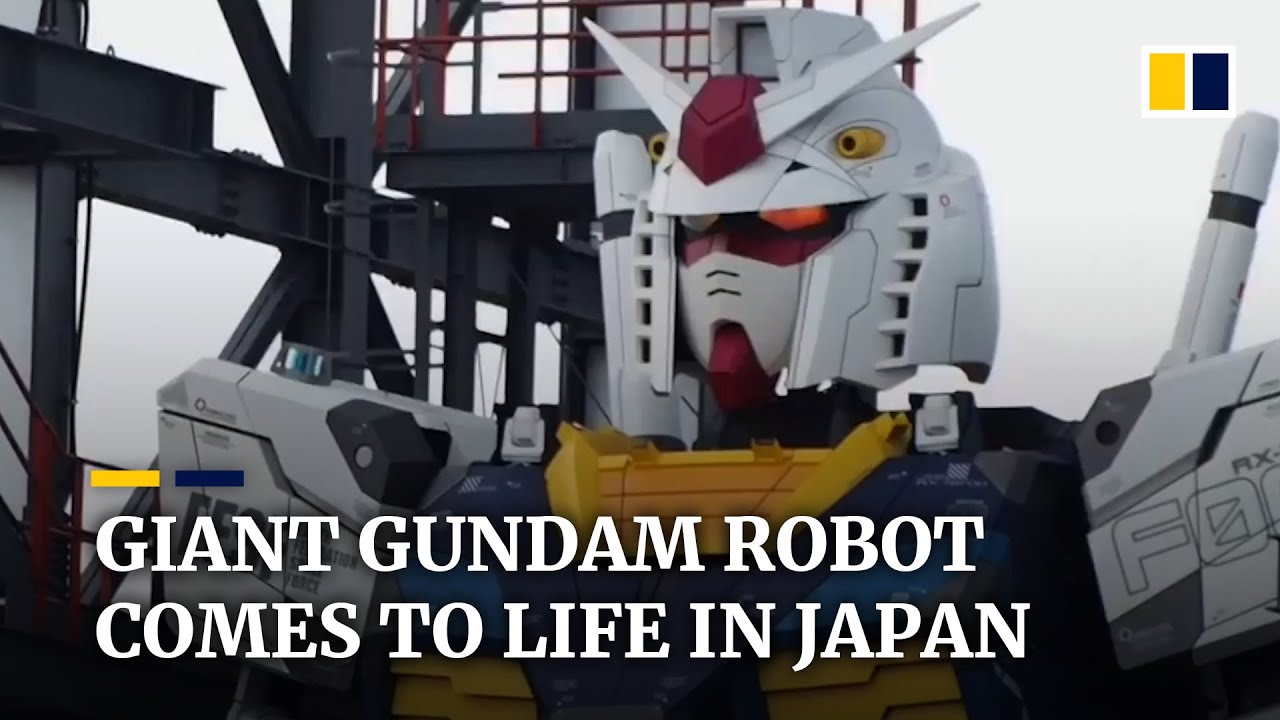 Japan's 60foot tall Gundam robot takes first steps