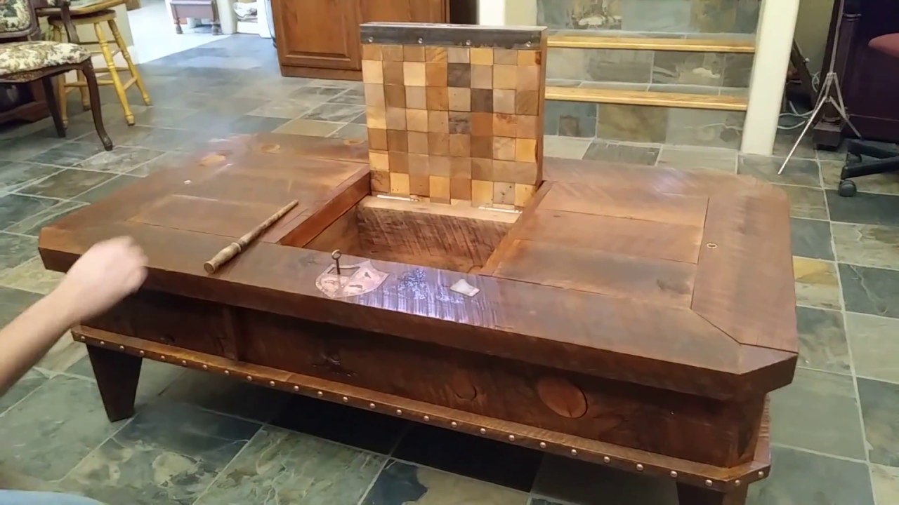 Wizard coffee table has hidden compartment