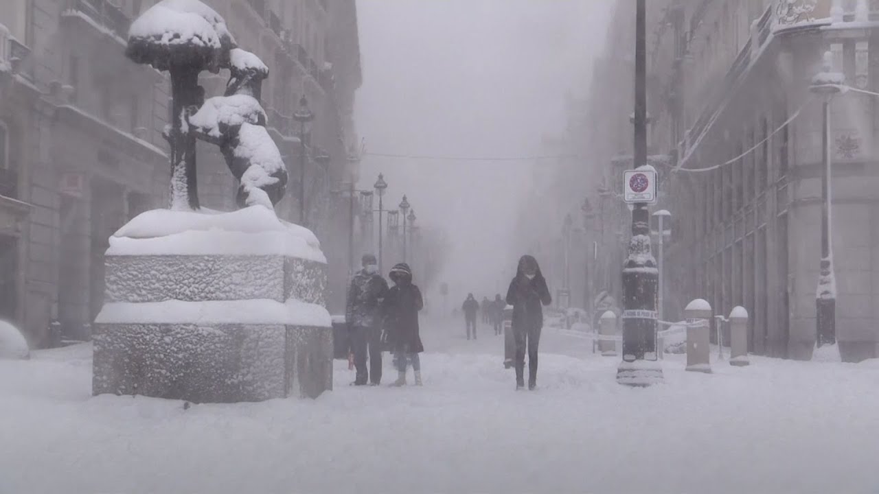 When Madrid was buried in snow.