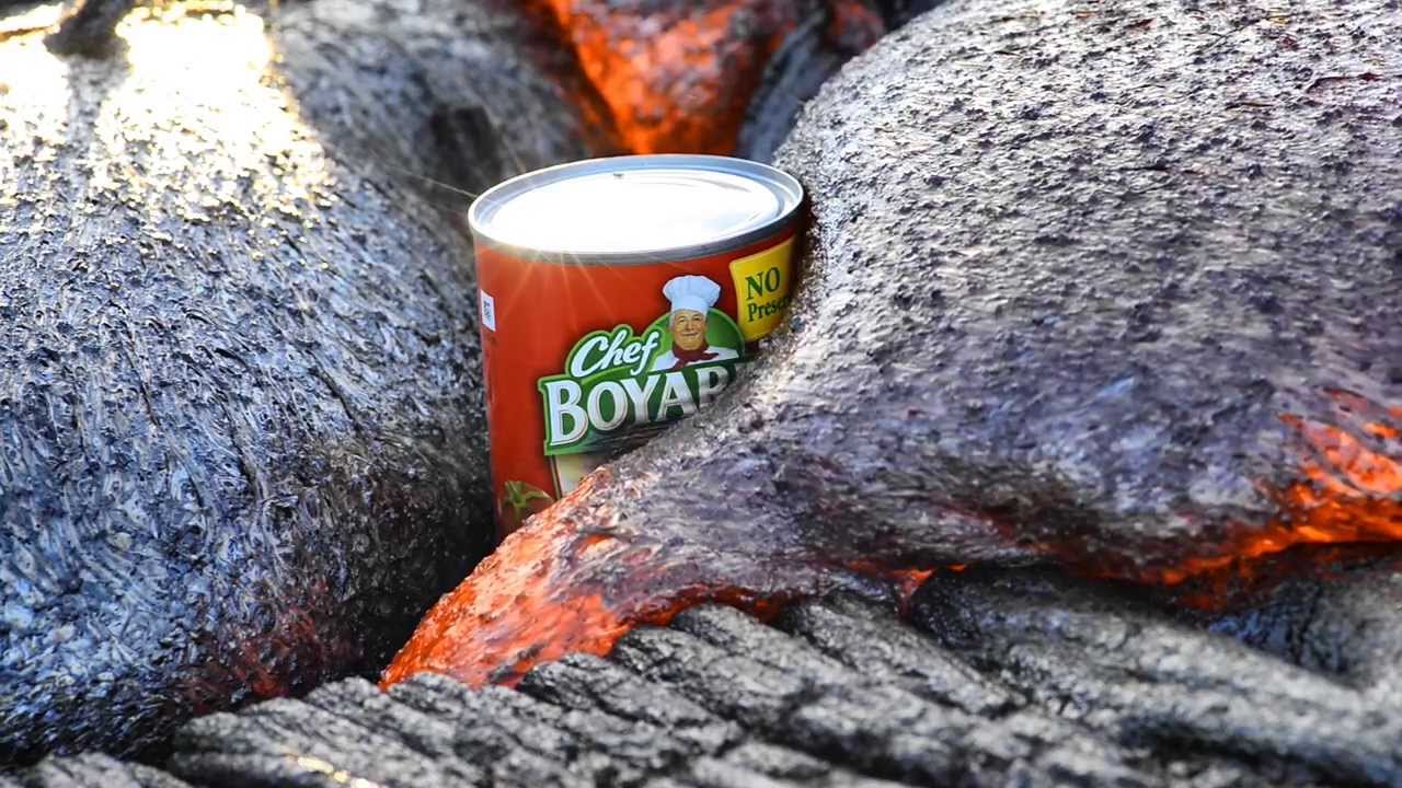 When hot lava meets a can of ravioli