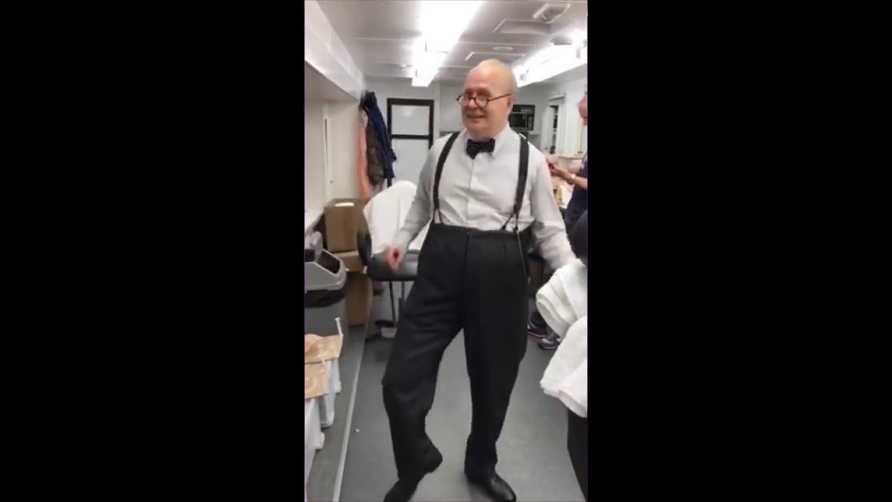 Winston Churchill, played by Gary Oldman, dances like