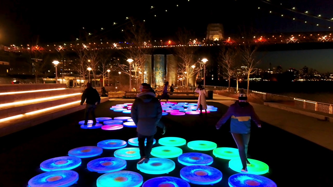 LED nodes in Amsterdam's Light Forest installation.