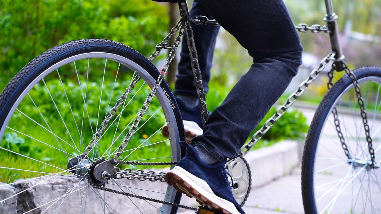 Amazing bicycle made out of chains