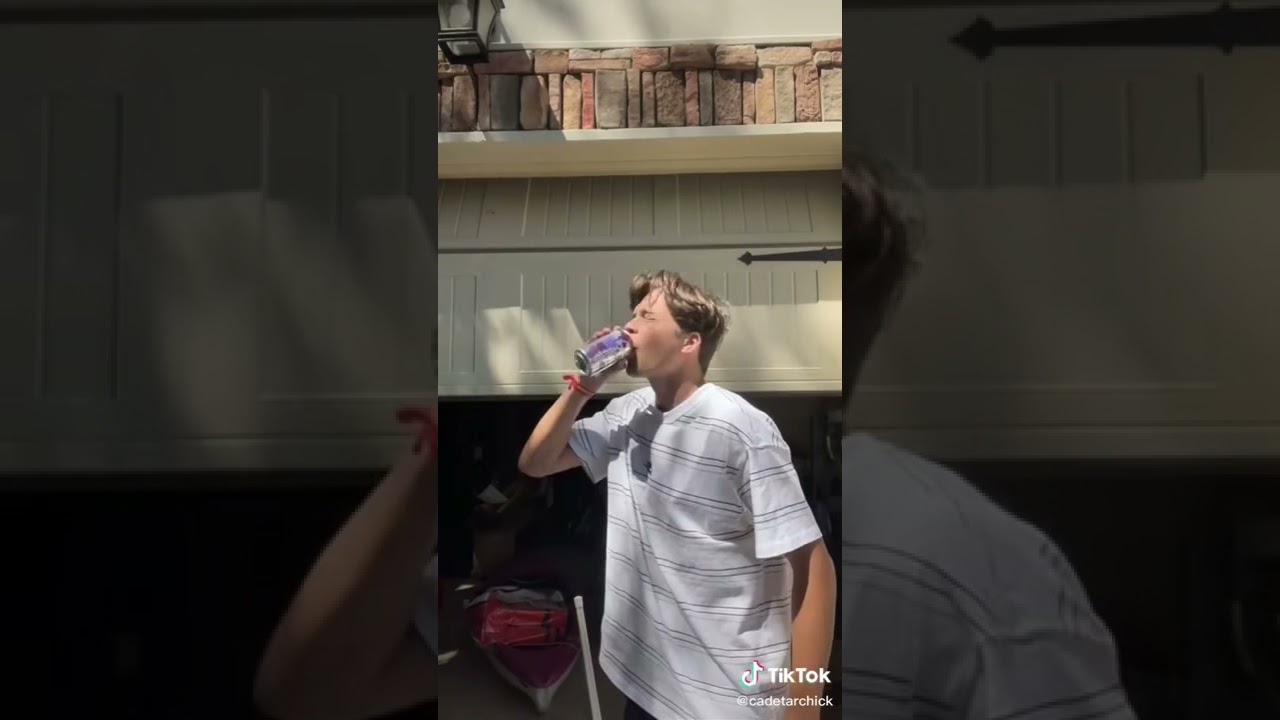 Kid tries to chug sparkling water without burping but it goes all wrong