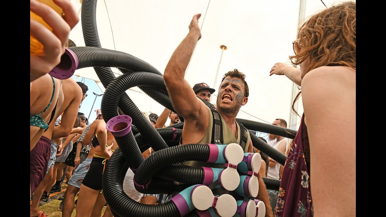 A wearable drum instrument that looks like an octopus