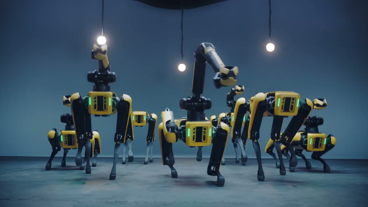 Boston Dynamics robots celebrate the only way they know how