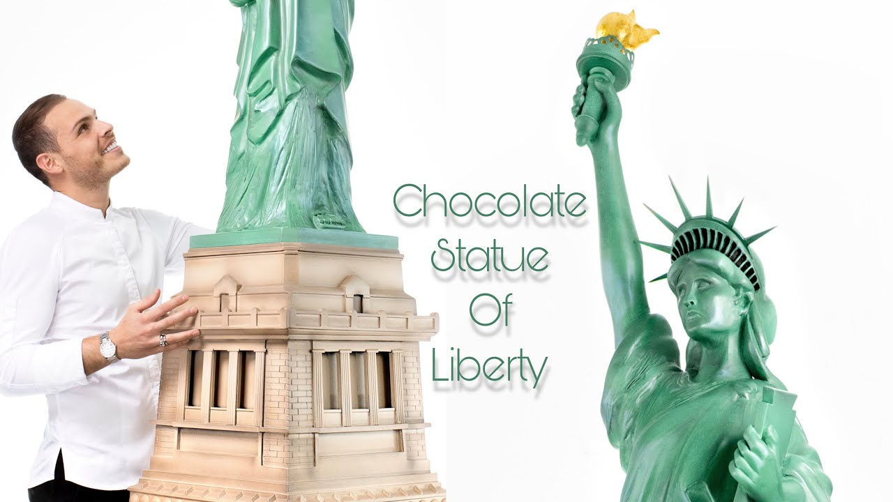 Making a chocolate Statue of Liberty