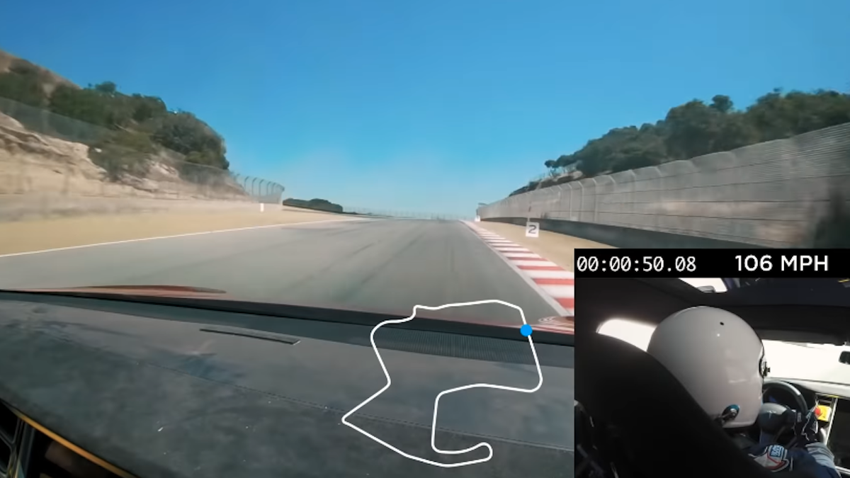 Tesla Model S fastest lap at Laguna Seca